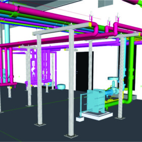 sala-de-maquinas-Tech-Room-tubulacao-de-agua-gelada-patins-deslizante